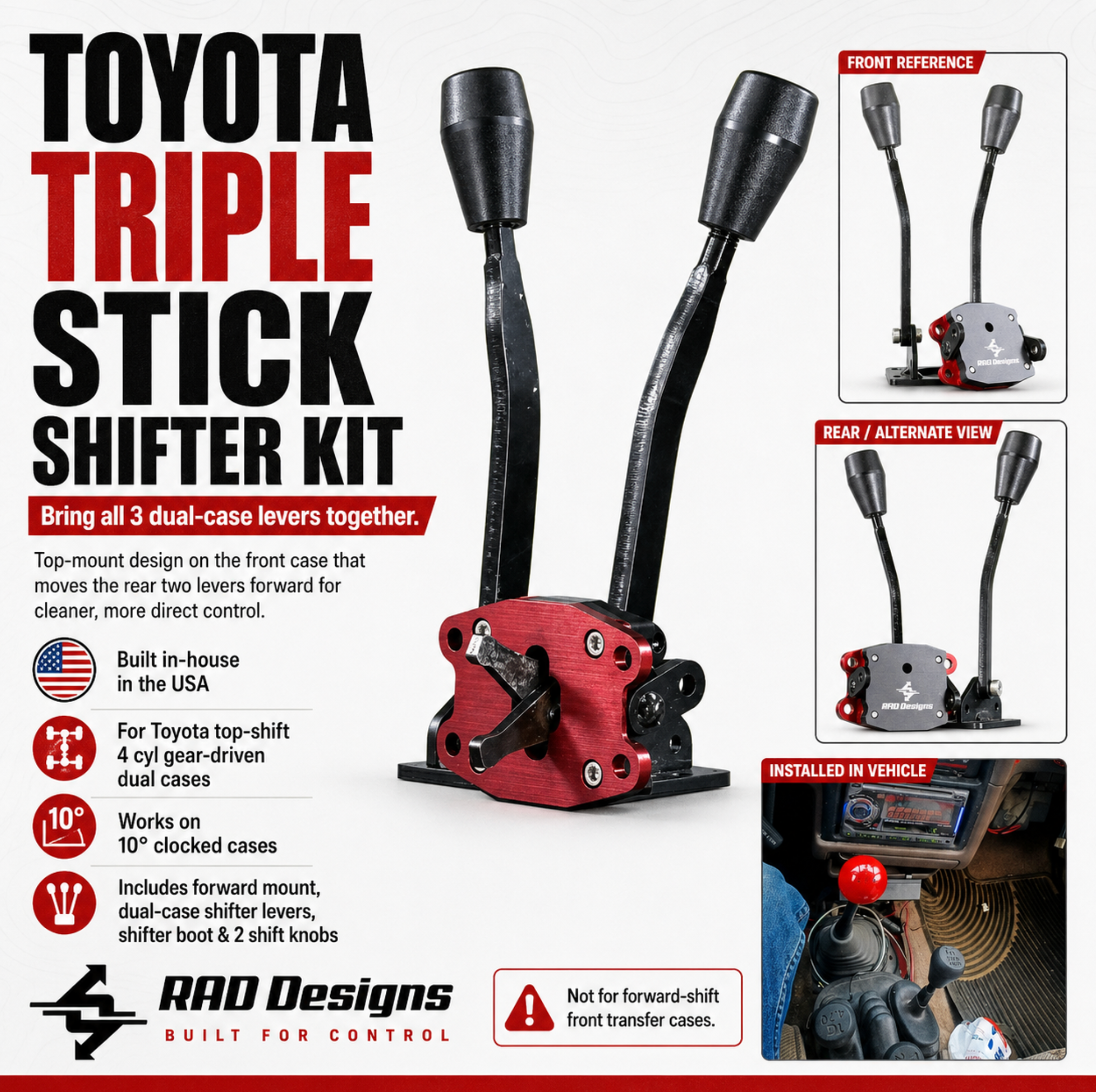 RAD Designs Toyota Triple Stick Shifter Kit